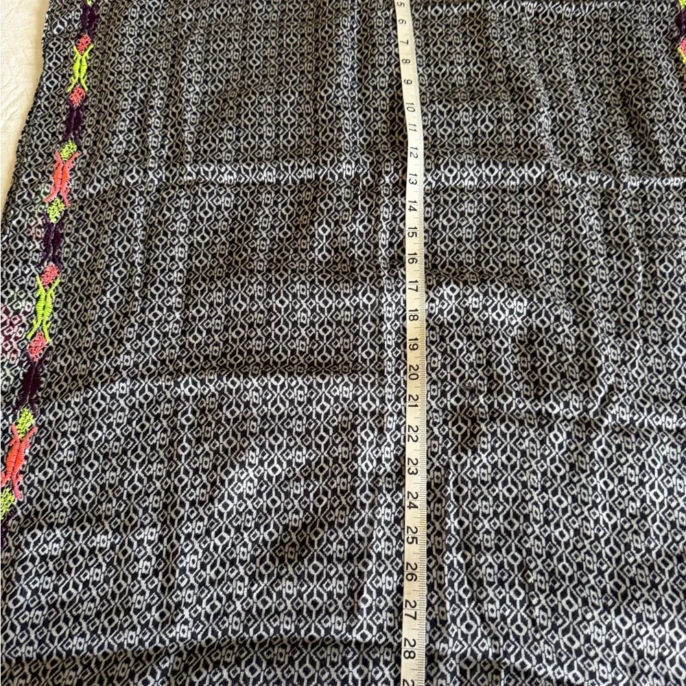 Old Navy Black and White scarf with Neon Trim
